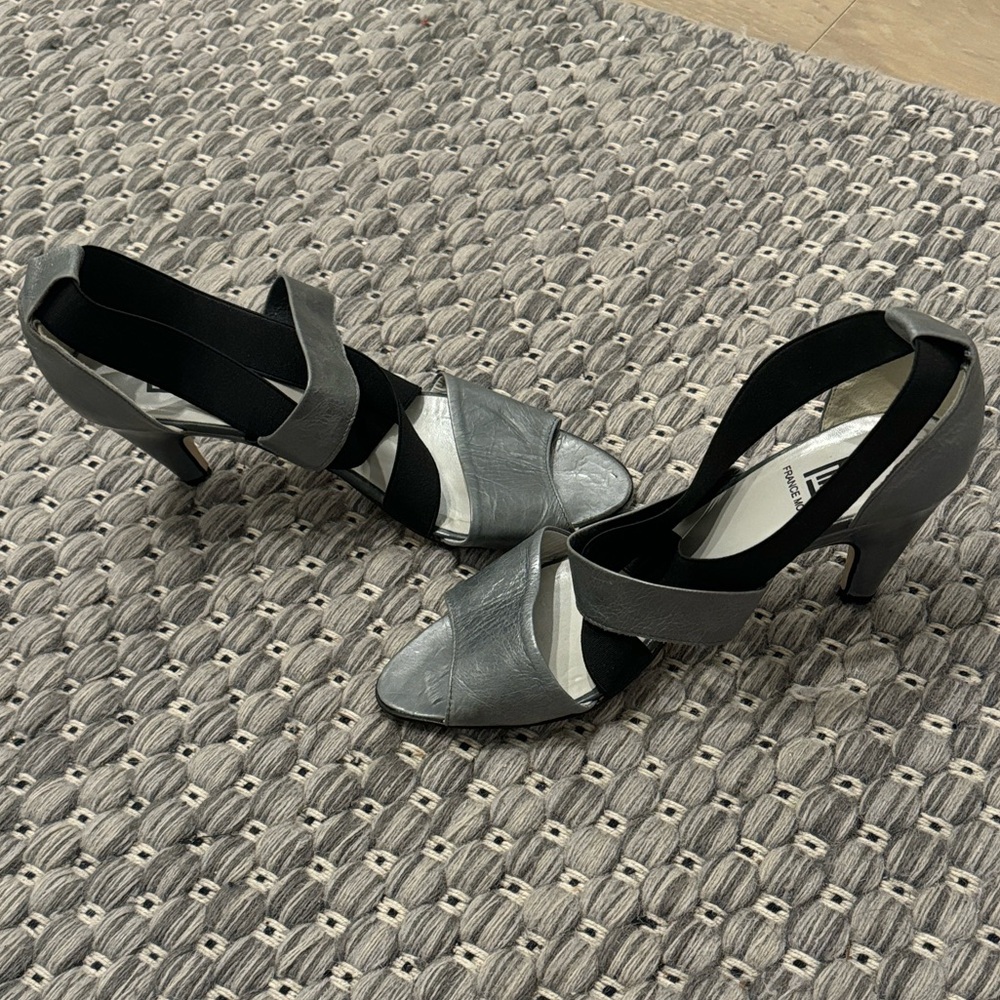 Stylish Black and Gray Women's Heels SIZE 38
